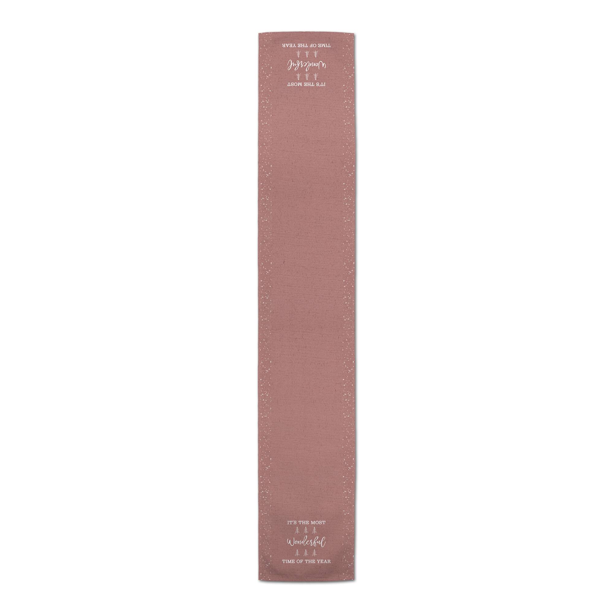 It's the Most Wonderful Time of the Year Red 16" x 72" Cotton Twill Runner